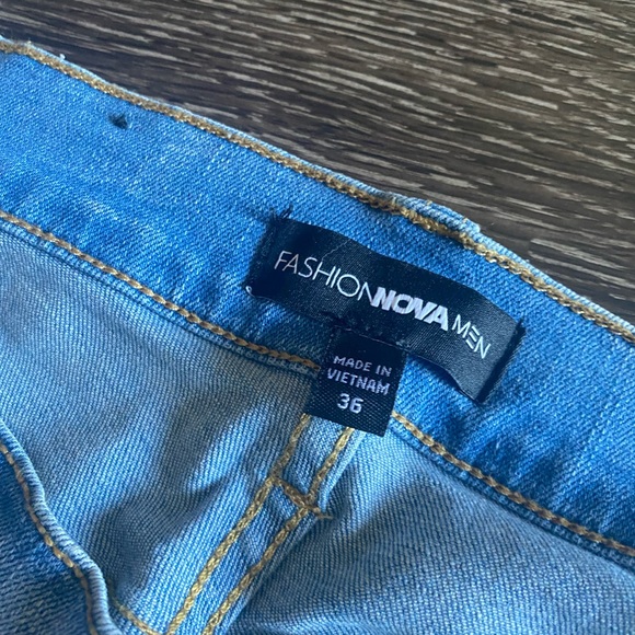 Mens Slim Washed Stretch Denim - Picture 3 of 9